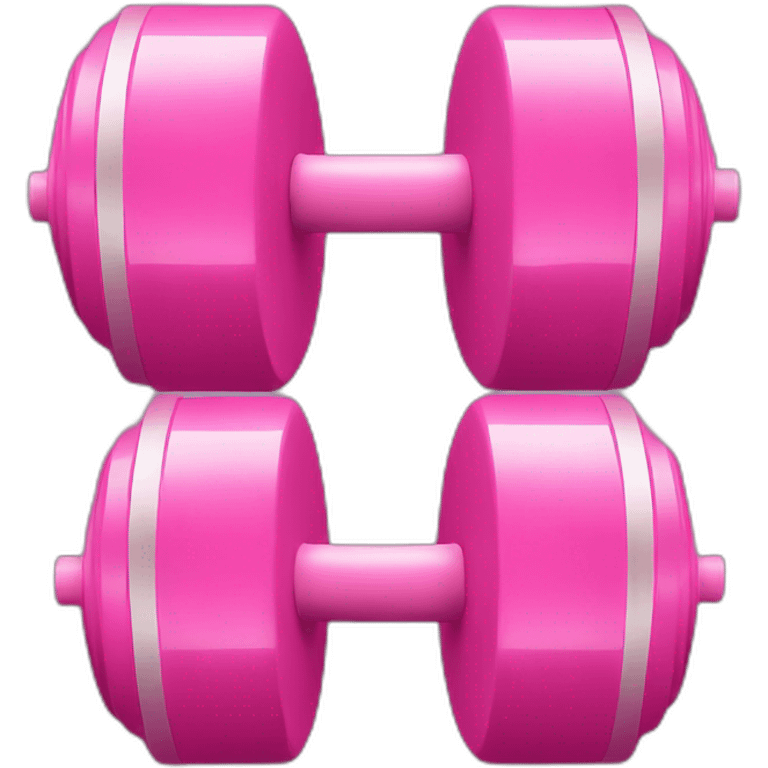 Pink fitness dumbbells  emoji