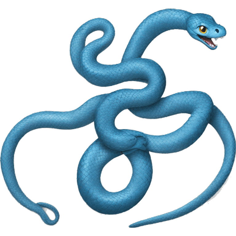 serpente blu nel  emoji