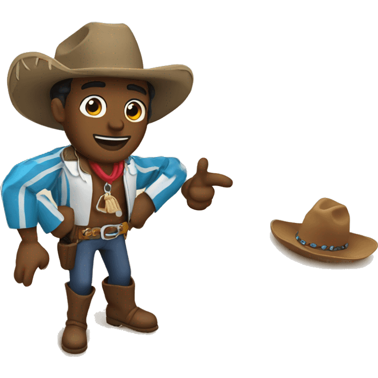 Cowboy on the beach emoji