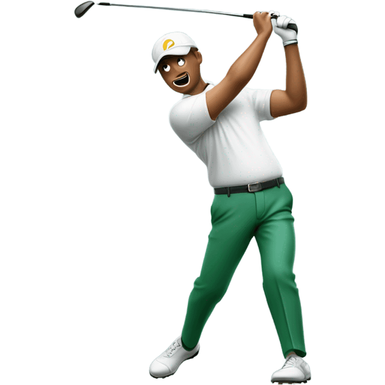 Guy hitting golf ball very far emoji