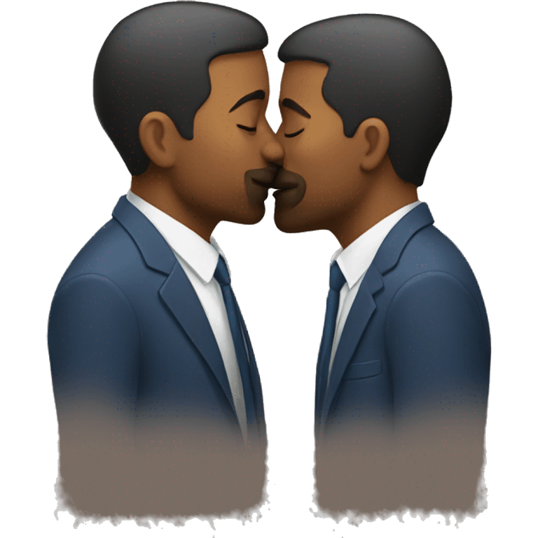 Two men kissing  emoji