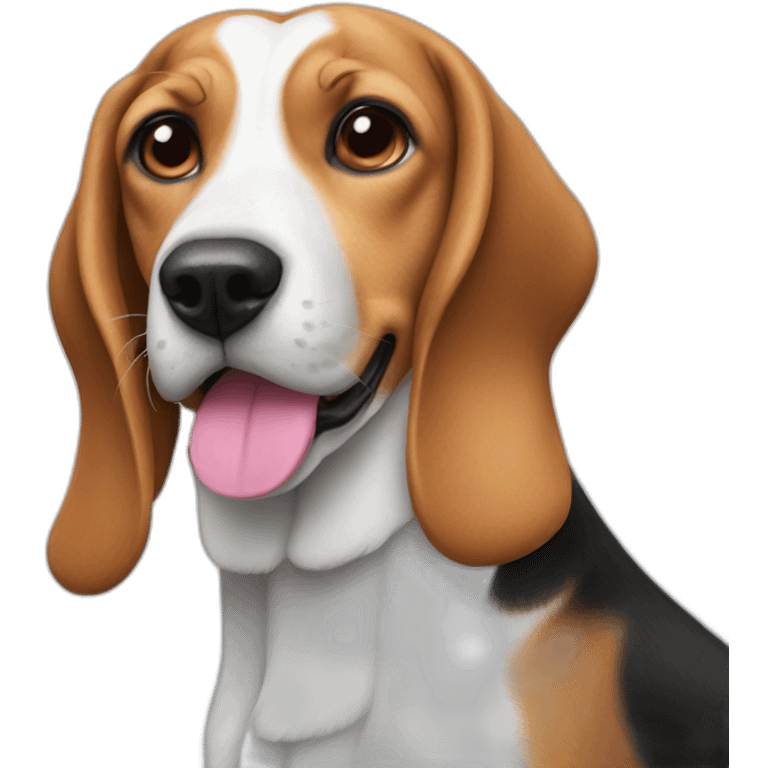 Beagle mit pinker Nase emoji