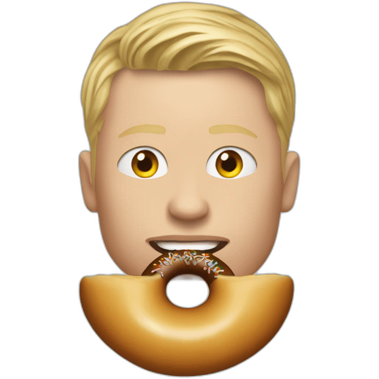 Erling Haaland mangeant un donut emoji