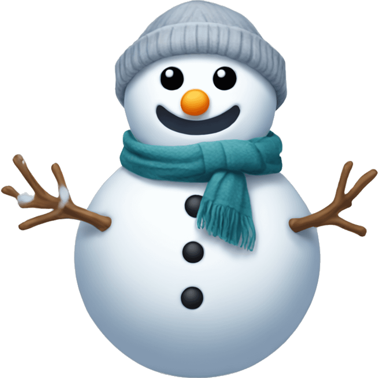 Snowman with scarf emoji