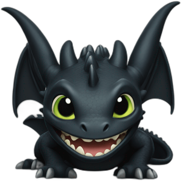 Toothless dragon emoji