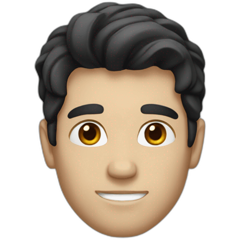 white man with black hair emoji