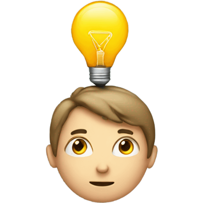 boy with idea focus in his head emoji