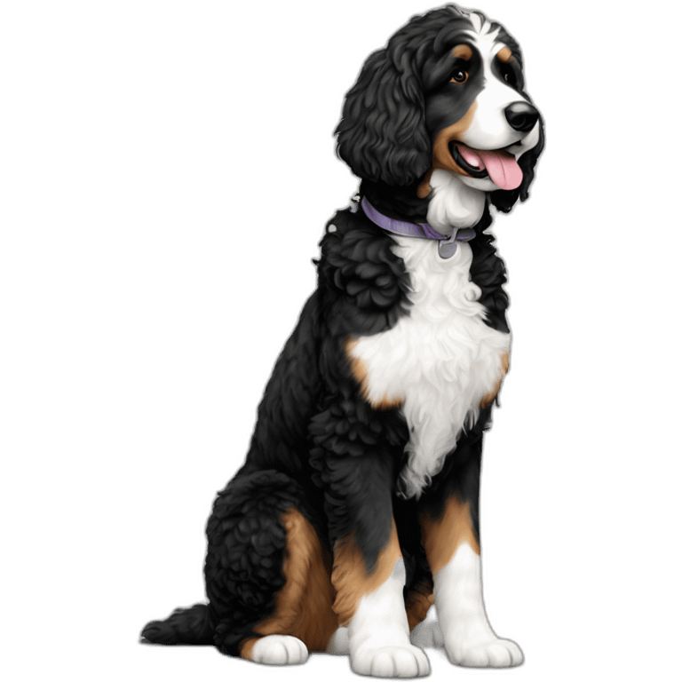 black white f1b bernedoodle slim tall emoji