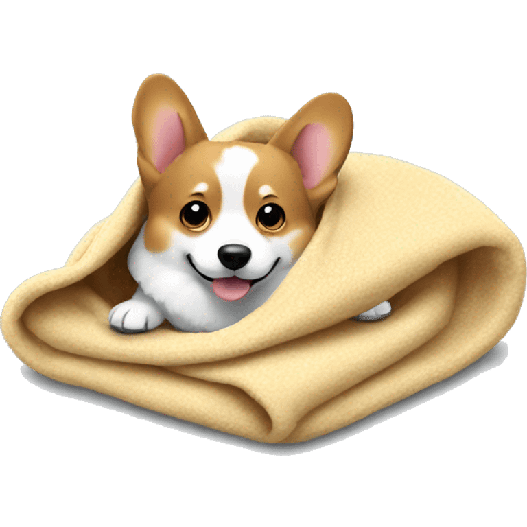 corgi in a blanket emoji