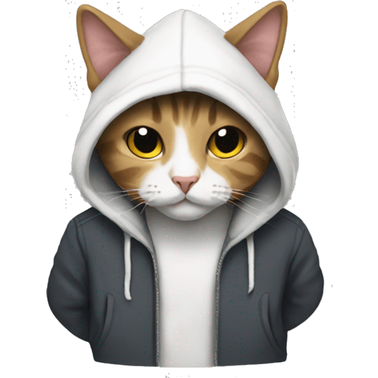 cat with a hoodie emoji