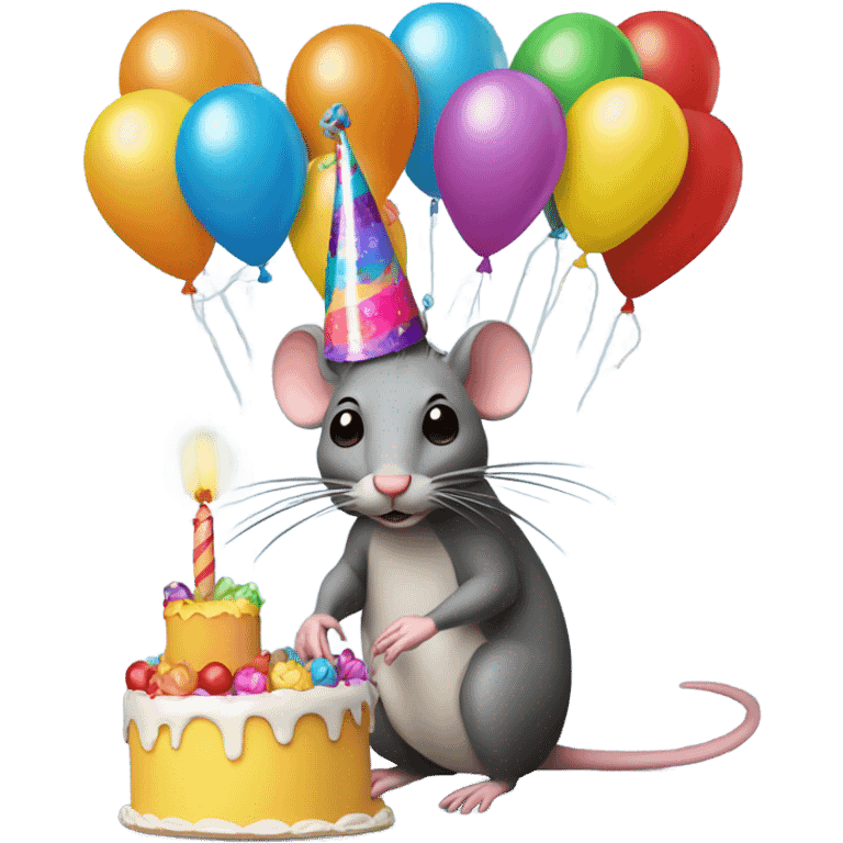 Birthday rat emoji