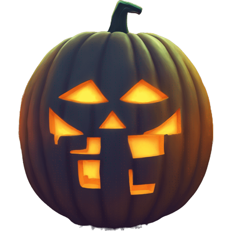 Cool glowing Jack-o-lantern emoji