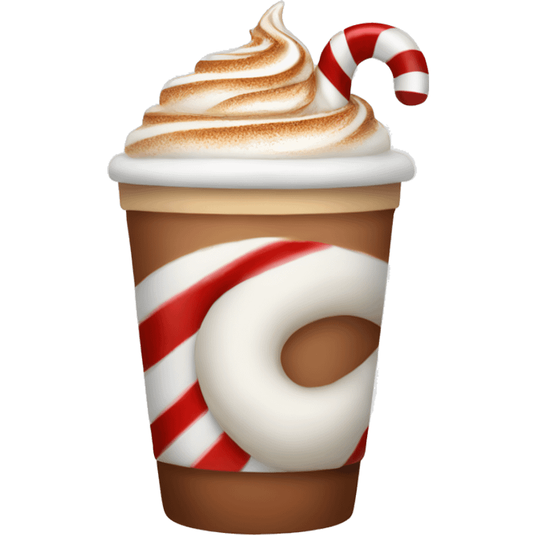 Candy cane latte emoji