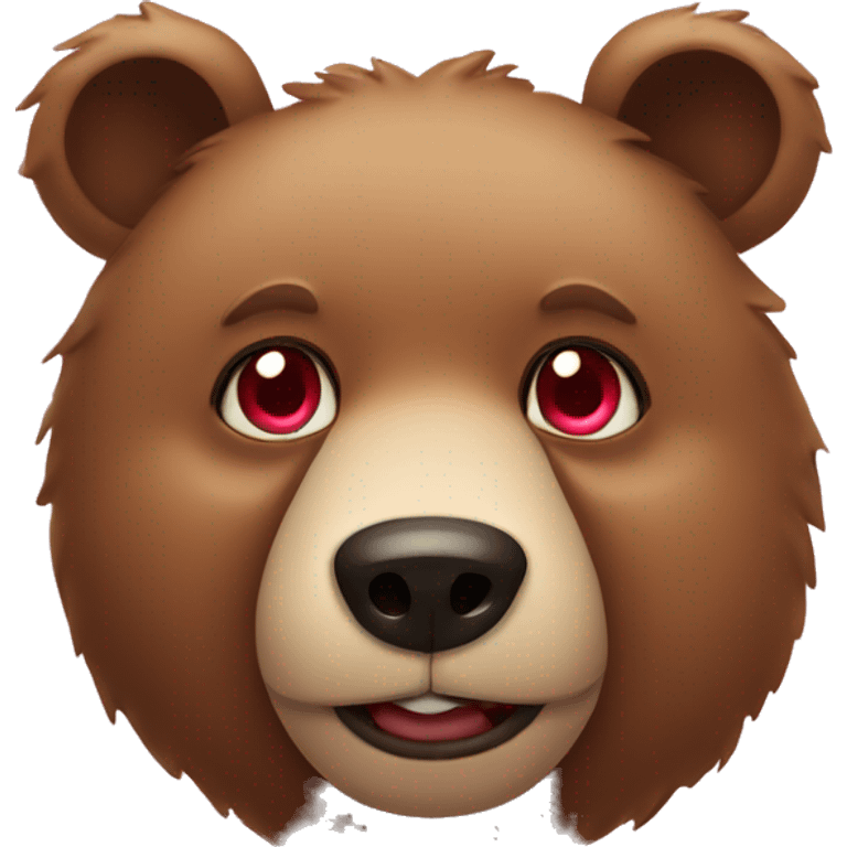 Bear whit hearts on eyes  emoji