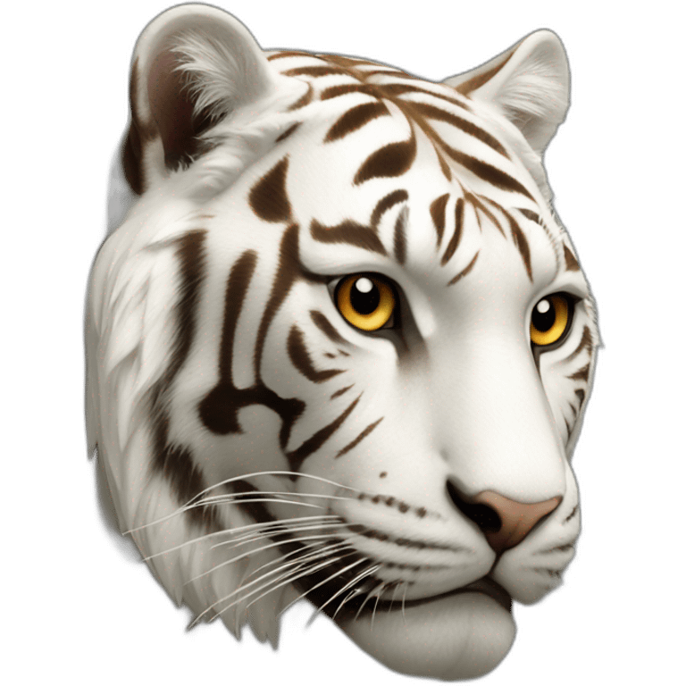 Tigre blanc réaliste emoji