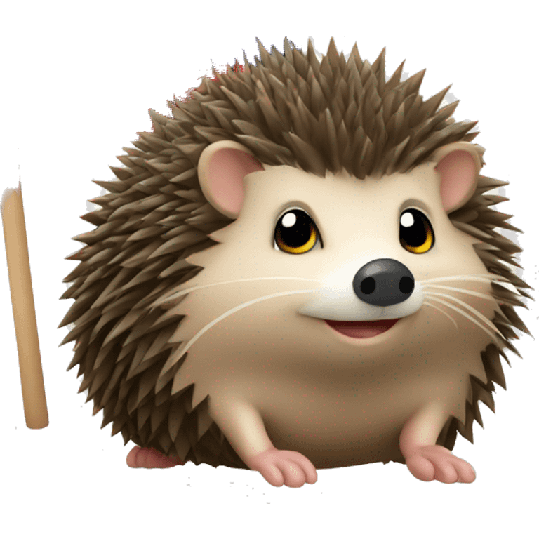 hedgehog with serbian flag emoji