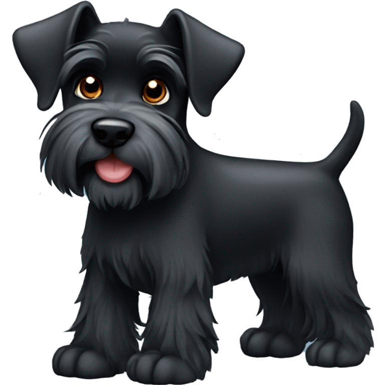 Black schnauzer dog emoji