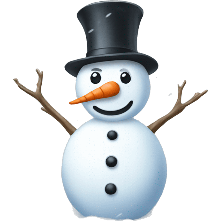 Snowman snowing emoji