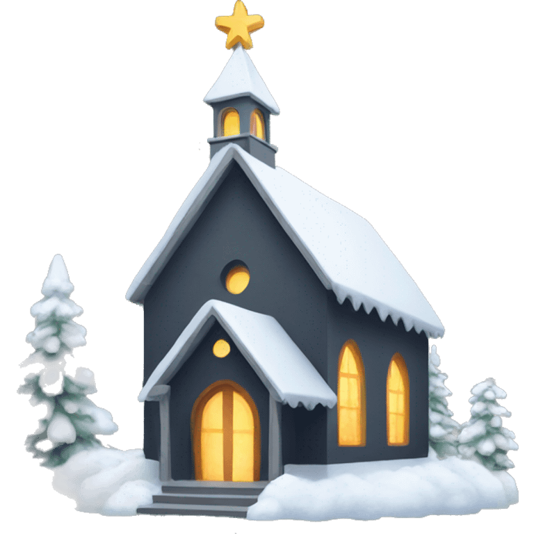 Cozy Christmas church  emoji