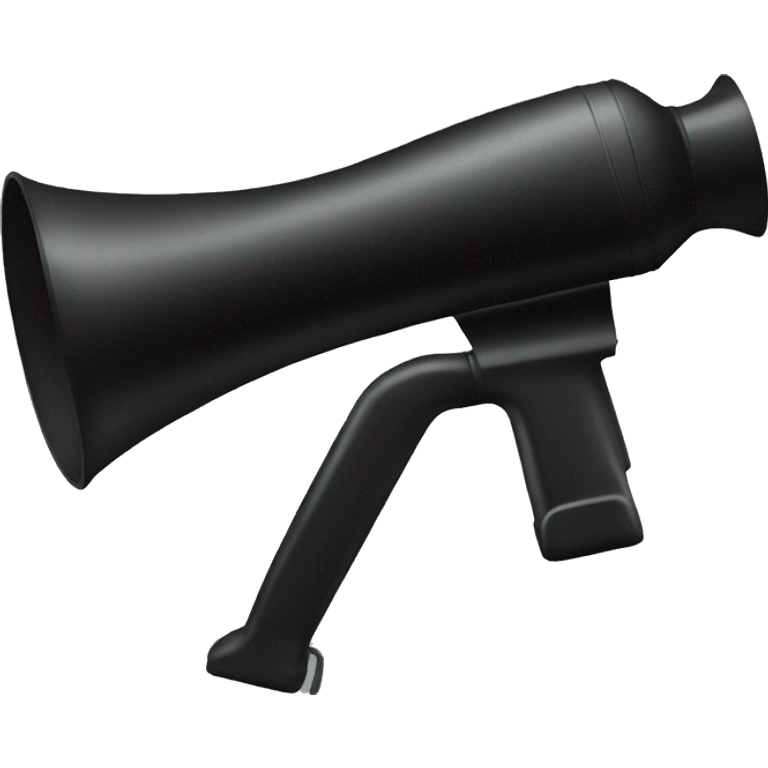 black megaphone emoji