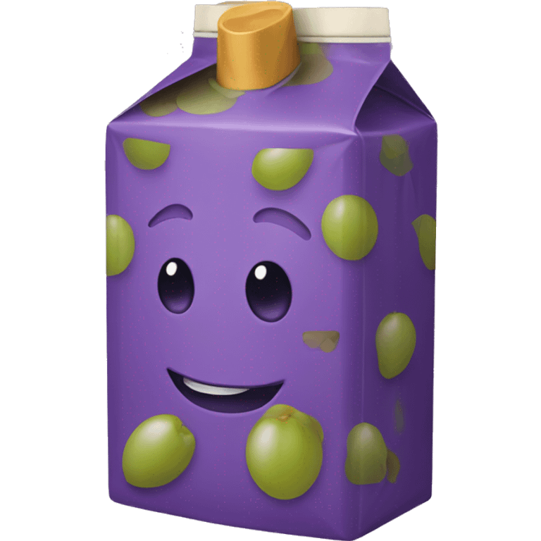 Grape juice box emoji