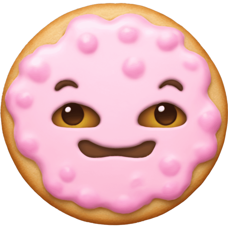 light pink christmas cookie emoji