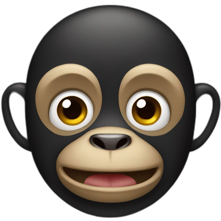 cartoon black monkey emoji