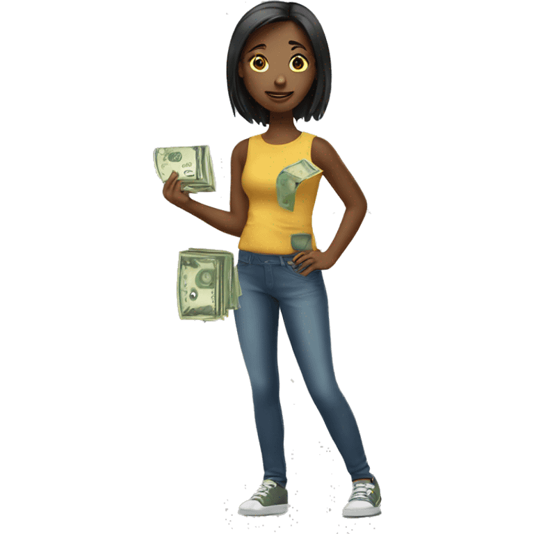 Girl with money  emoji