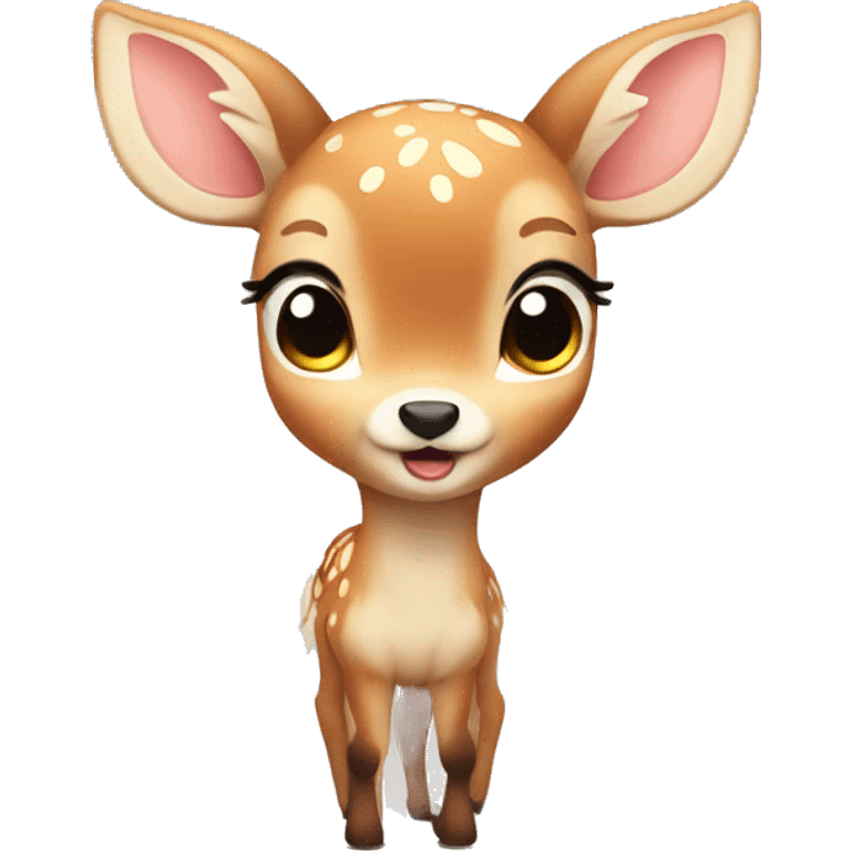 CUTE KAWAII FAWN BLINKING  emoji