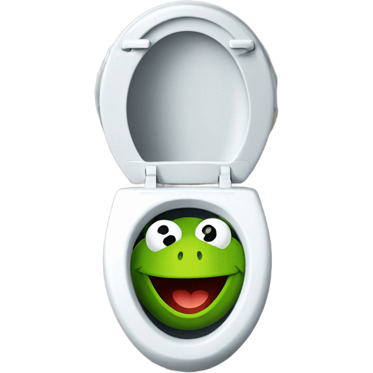 kermit head in toilet emoji