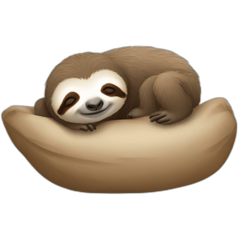 Baby sloth sleeping emoji