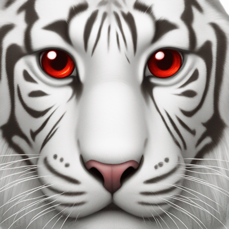 White tiger with love eyes and a big red heart emoji