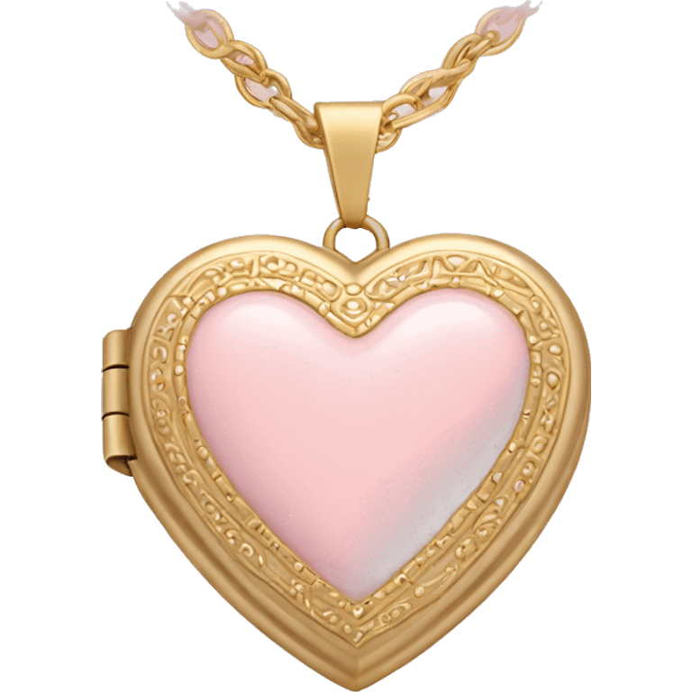 pastel pink heart shaped locket  emoji