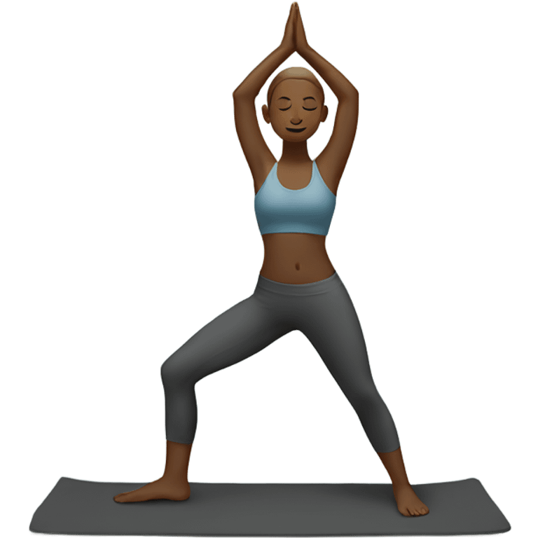 Tree pose yoga emoji