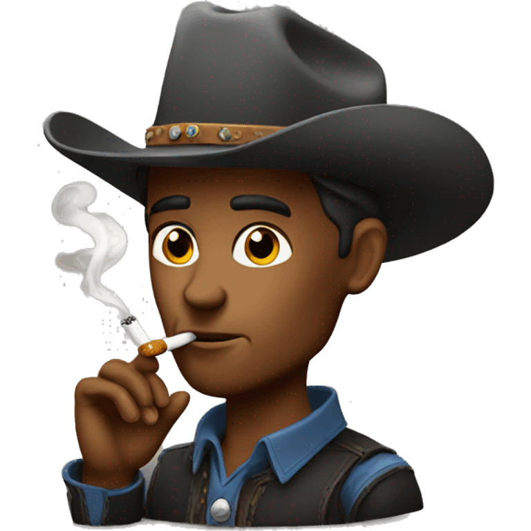 Cowboy smoking emoji