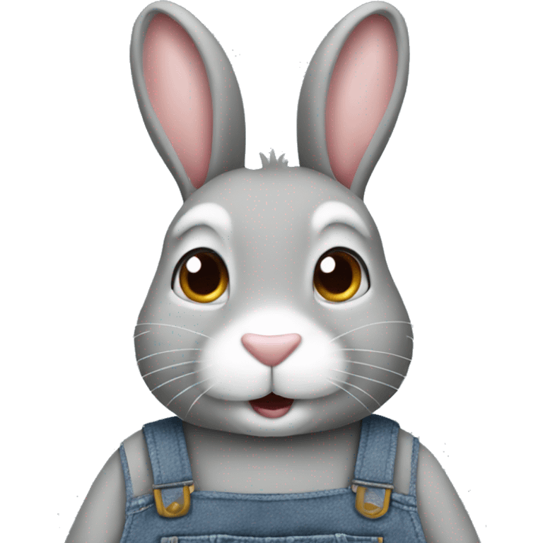 rabbit in dungaree emoji