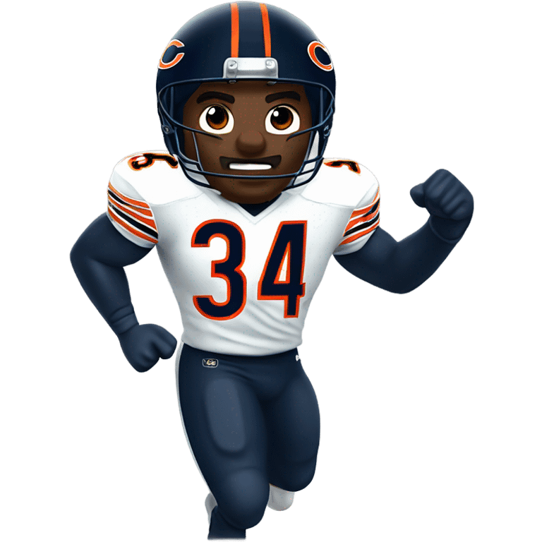 Chicago Bears Walter payton #34 running emoji