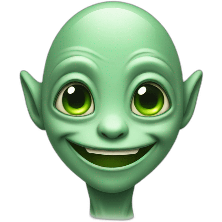 Happy alien emoji