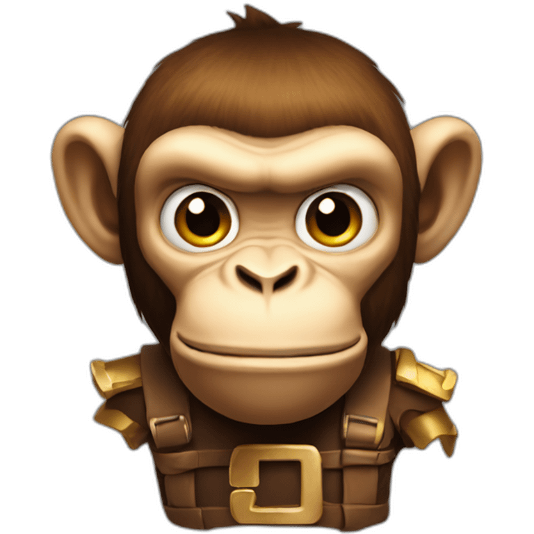 Monkey playing clash of clans emoji