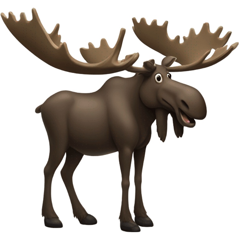 Moose with tires for legs emoji