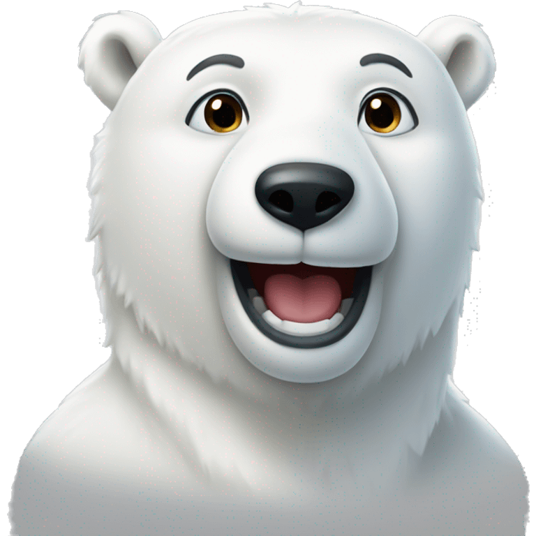 Polar Bear smiling emoji