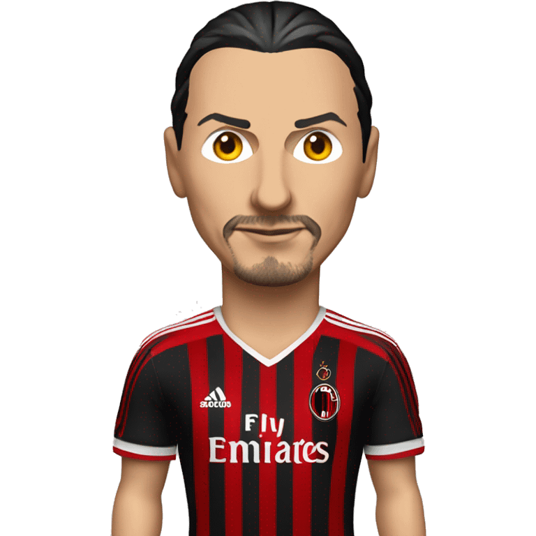 Zlatan ibrahimovic full body in red ac milan jersey emoji