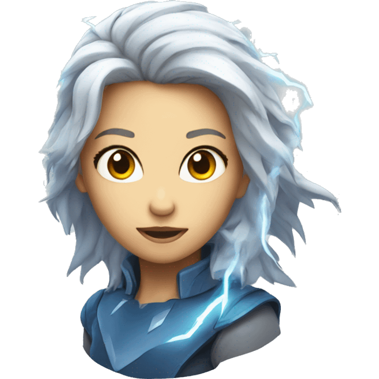 lightning girl head emoji