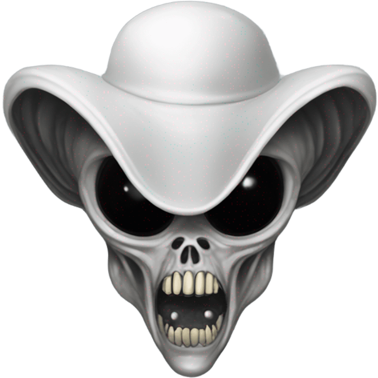 Alien xenomorph with Pimp Hat emoji