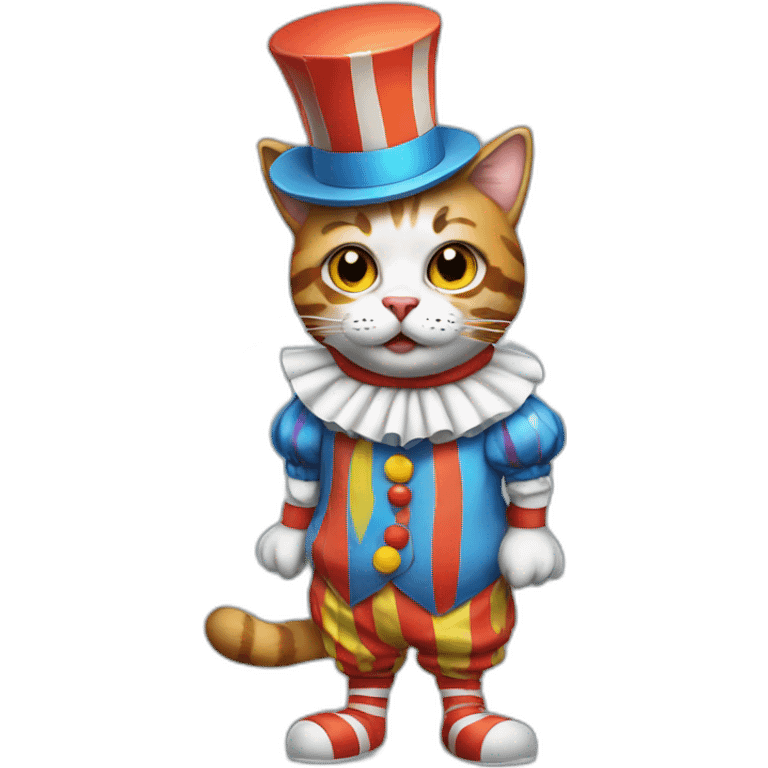 cat in a clown outfit emoji