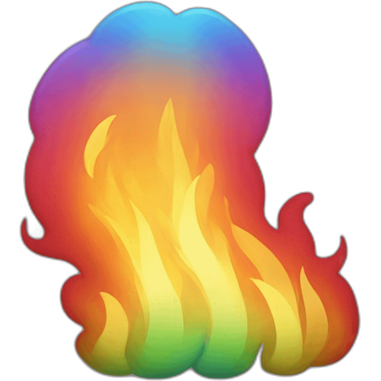 Rainbow fire emoji