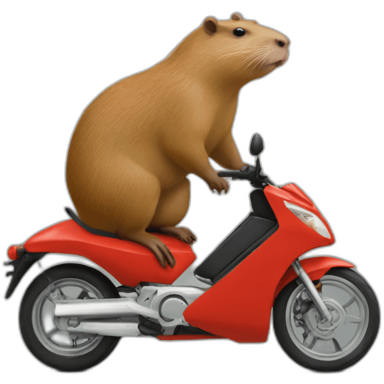 capybara on super motocicle emoji