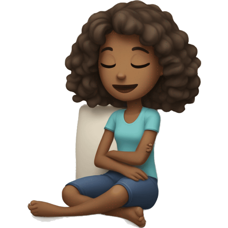 A girl, relaxing emoji