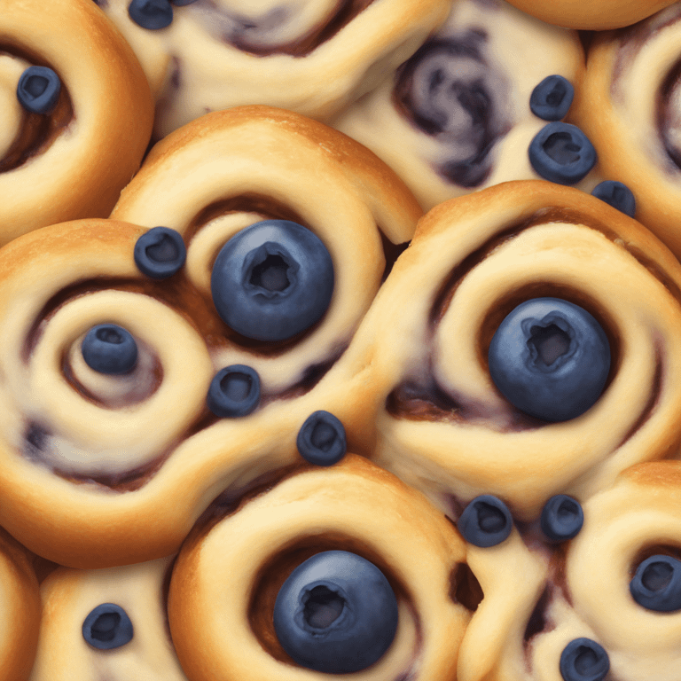 Blueberry cinnamon roll  emoji