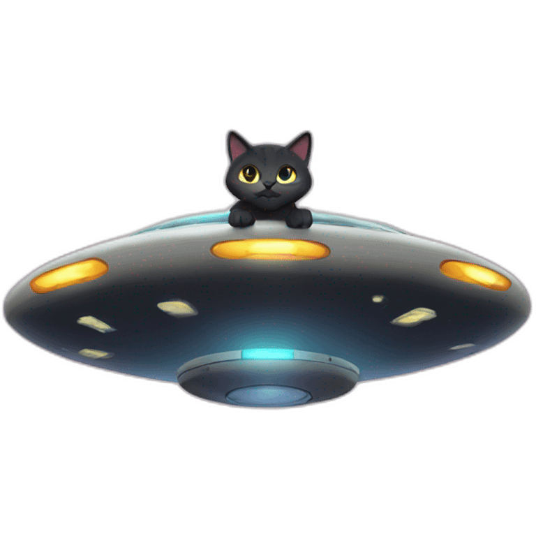 ufo abducting cat emoji